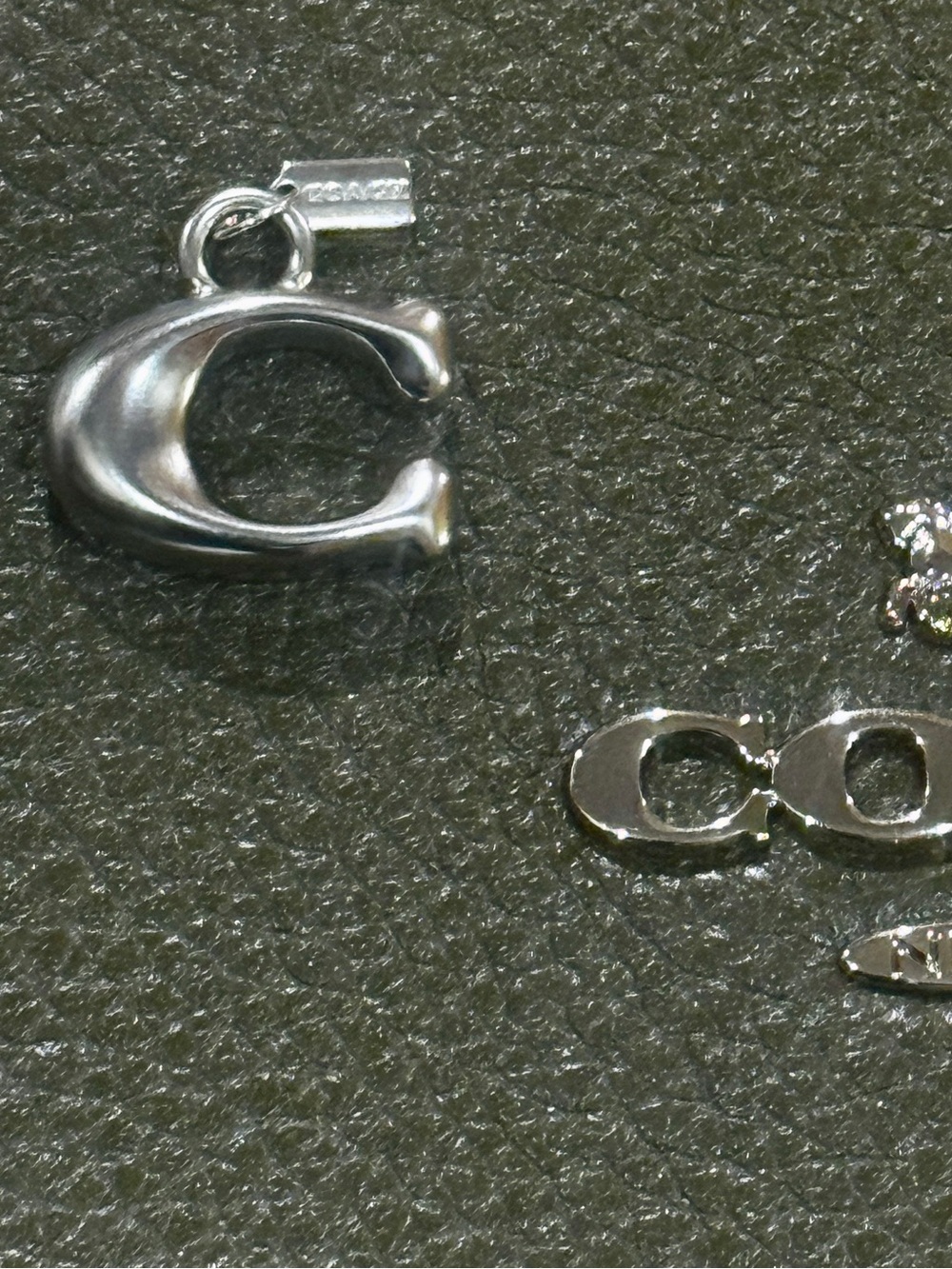 Coach Silver 'C' Letter Charm with Coach Tag - Picture 5 of 10
